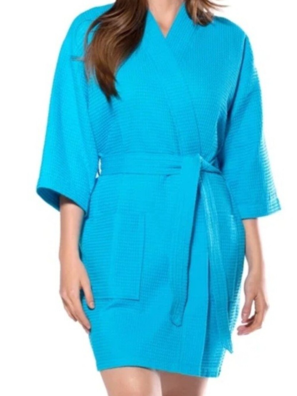 Turquoise Turquaz Waffle Robe - Women Intimates & Sleepwear